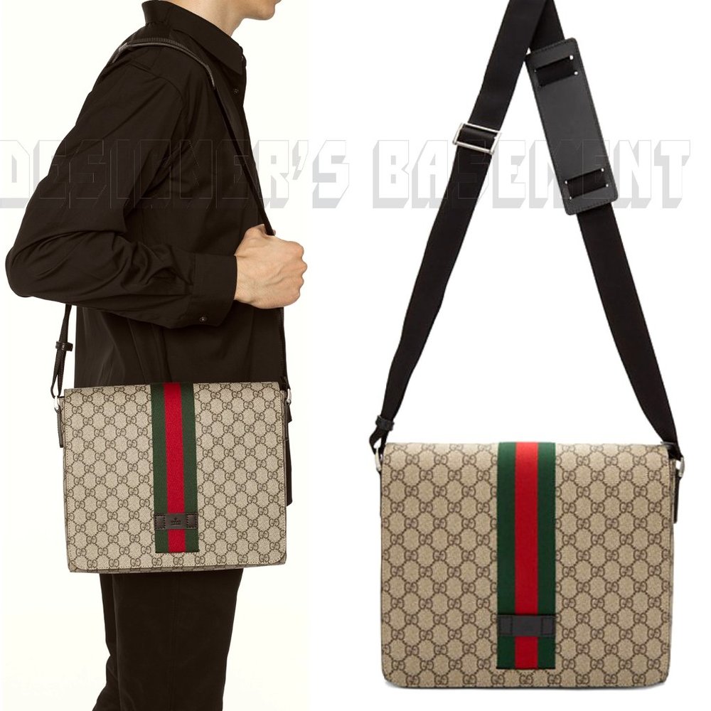 GUCCI black Micro Guccissima embossed leather Messenger crossbody shoulder Bag - Picture 8 of 8